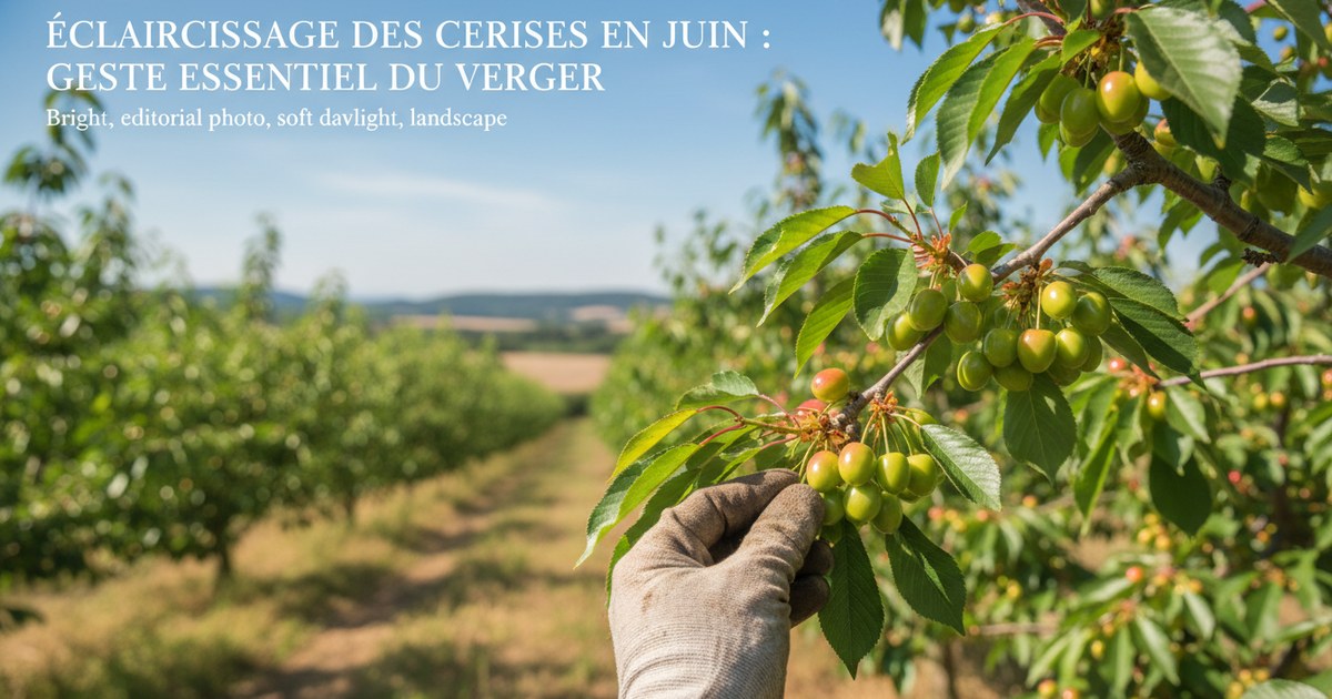 Éclaircissage des cerises en juin : geste essentiel du verger