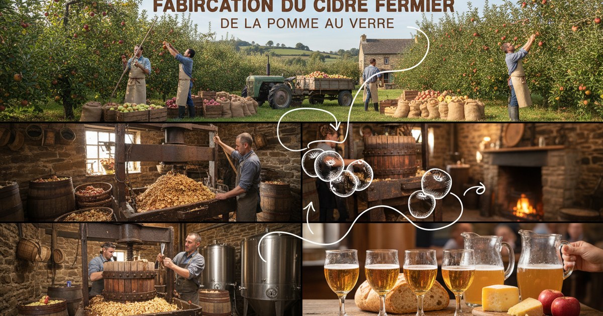 Fabrication du cidre fermier : de la pomme au verre