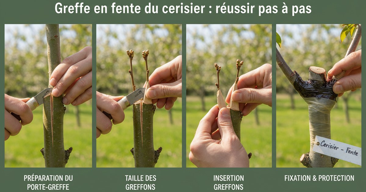 Greffe en fente du cerisier : réussir pas à pas